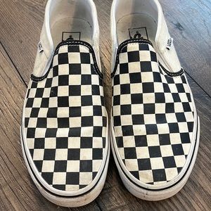 Womens checkered slip on vans